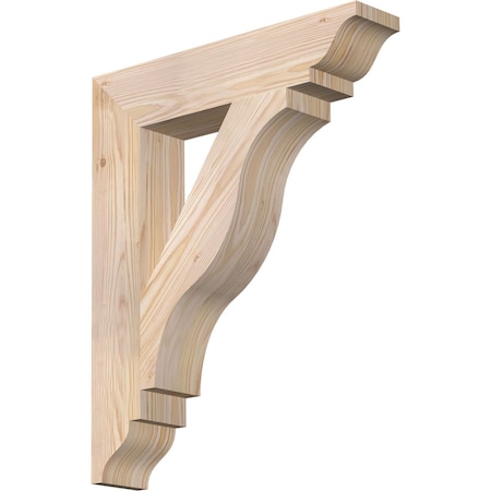 Ekena Millwork Funston Traditional Smooth Bracket, Douglas Fir, 3 1/2"W x 18"D x 22"H BKT04X18X22FST01SDF